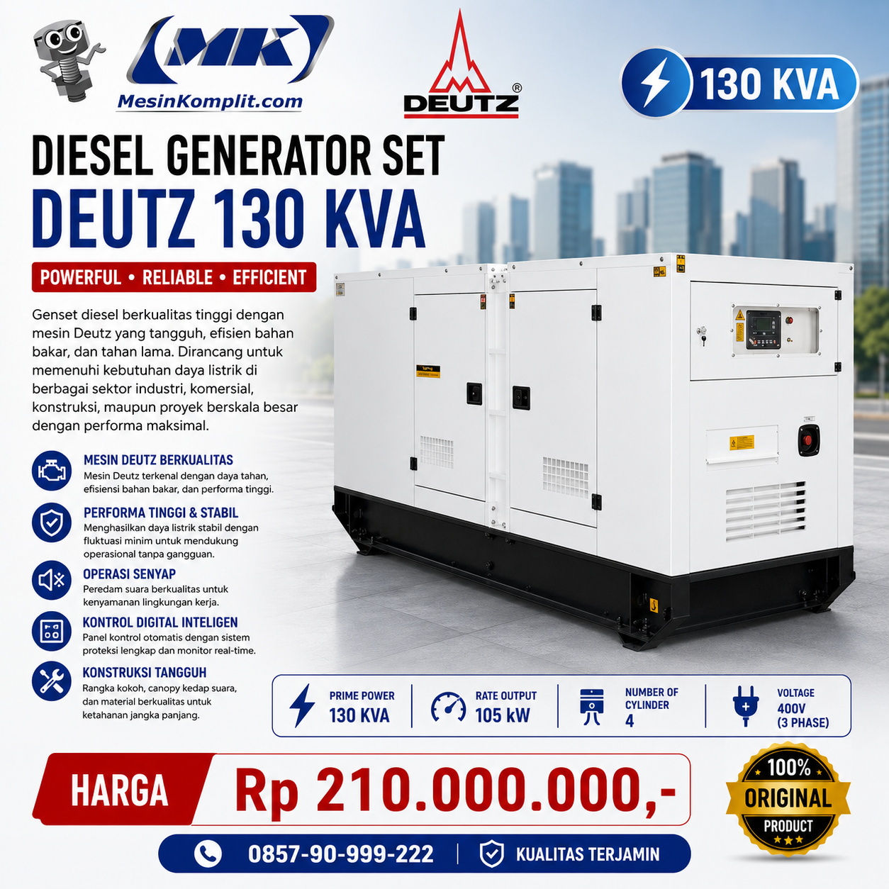 Generator Set Deutz 130KV...